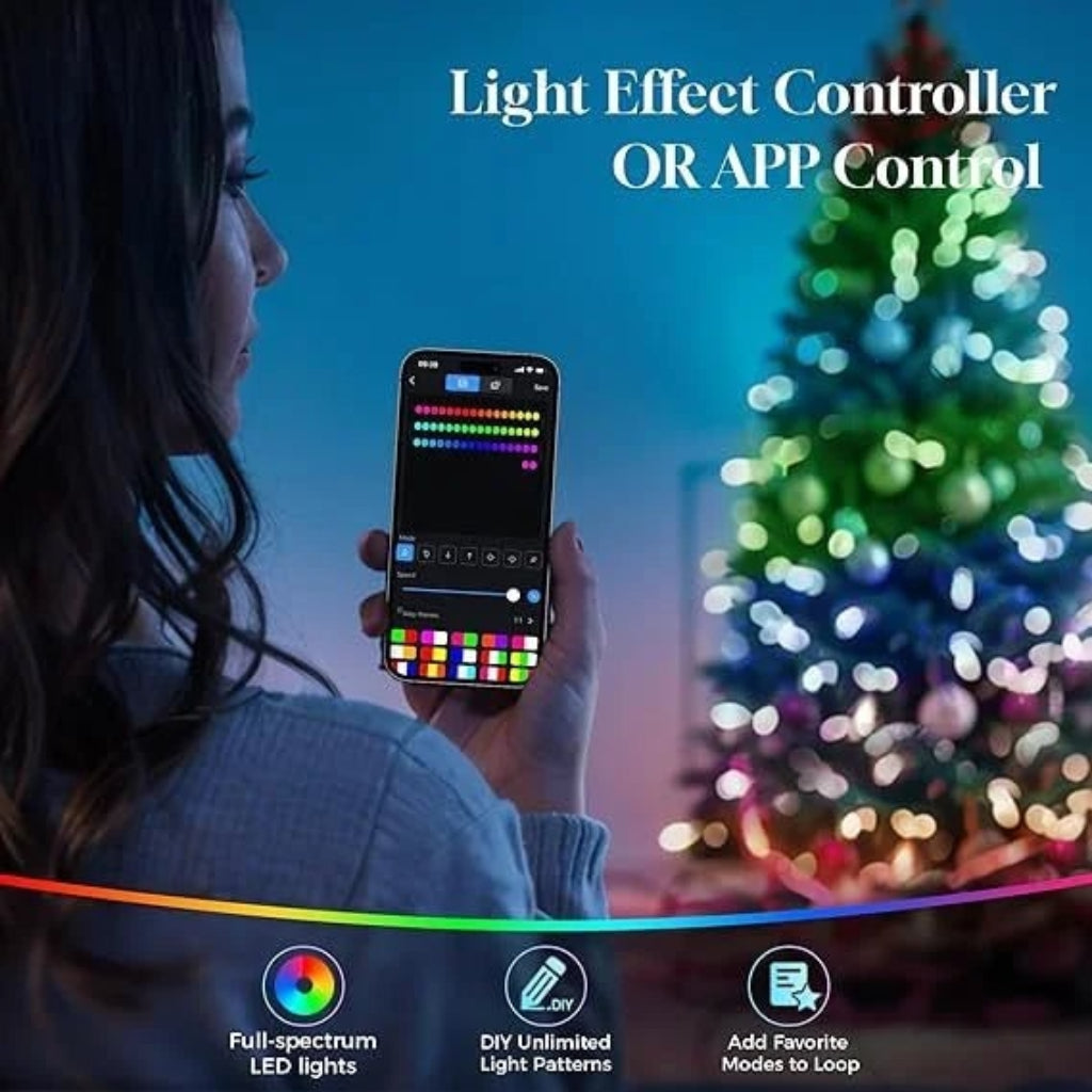 Fully Decorated Pre-Lit Artificial Christmas Tree with Fold-Flat Frame