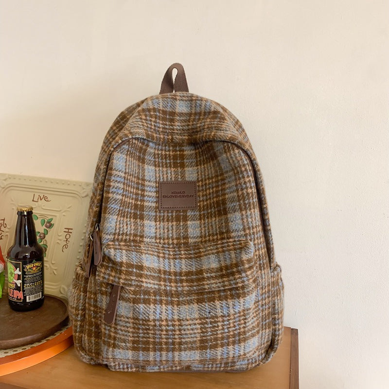 Functional Check School Backpack
