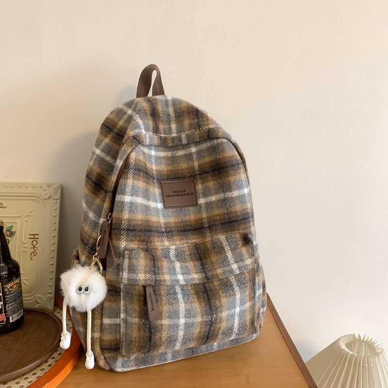 Functional Check School Backpack