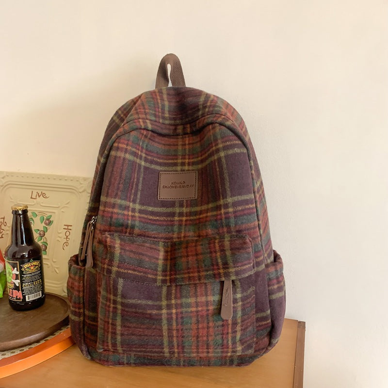 Functional Check School Backpack