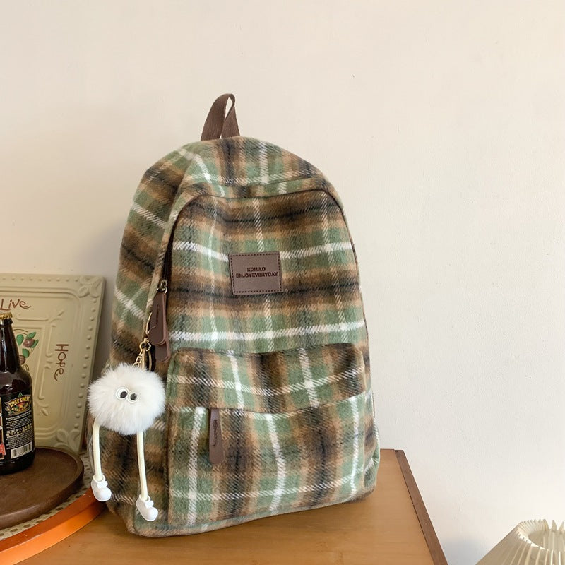 Functional Check School Backpack