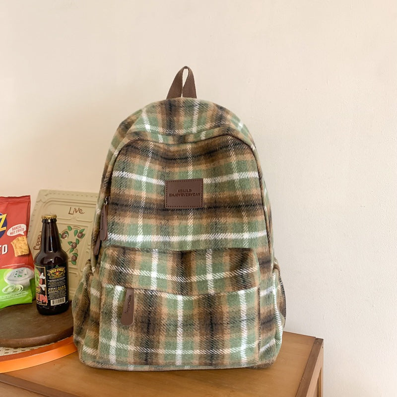 Functional Check School Backpack