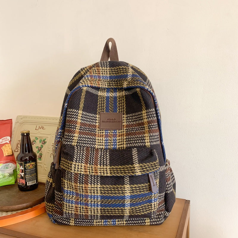 Functional Check School Backpack