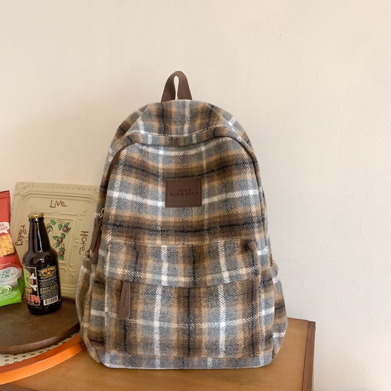 Functional Check School Backpack