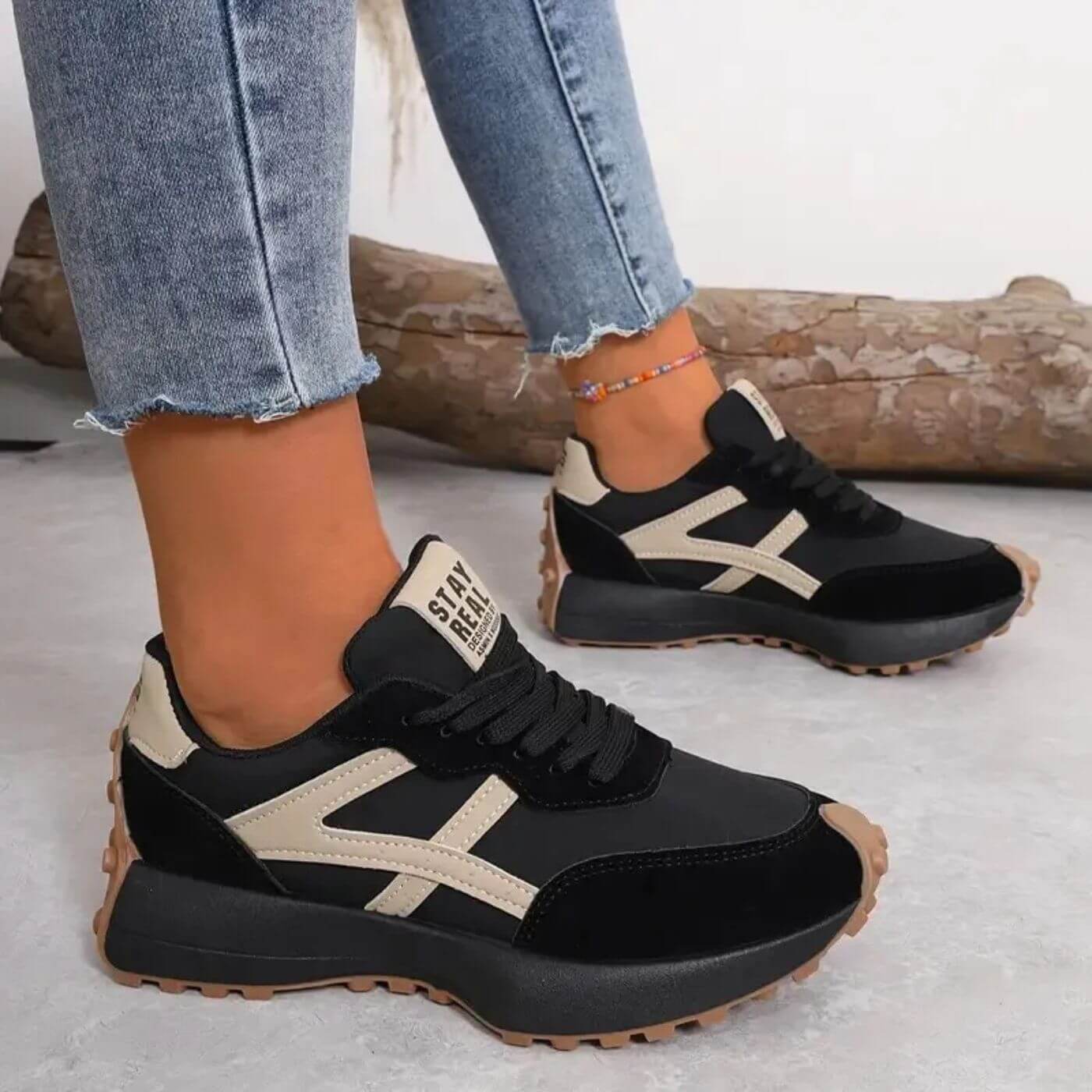 Image of Gabriella | Women's Platform Lace-Up Athletic Sneakers