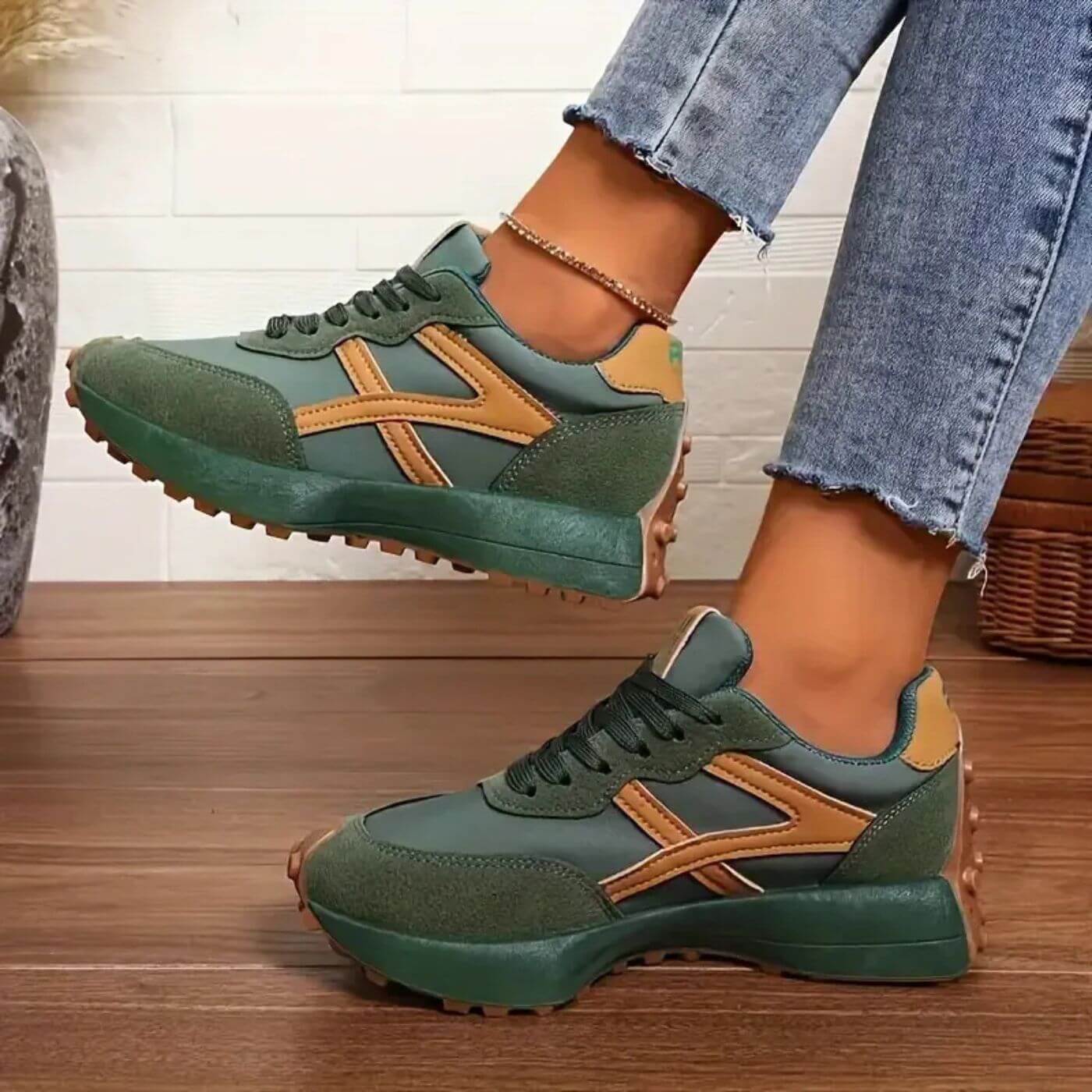 Image of Gabriella | Women's Platform Lace-Up Athletic Sneakers