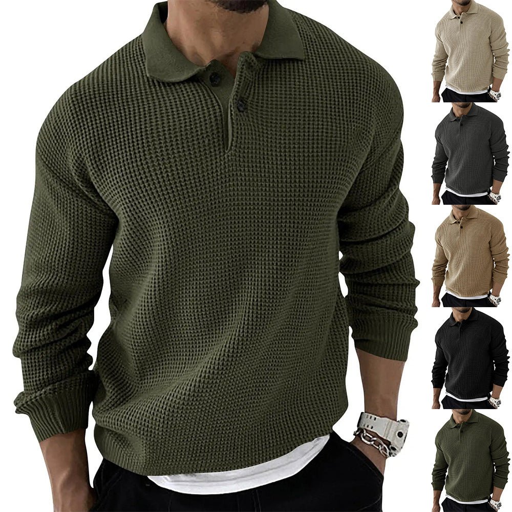 Image of Geoffrey | Men's Button-Down Polo Sweater