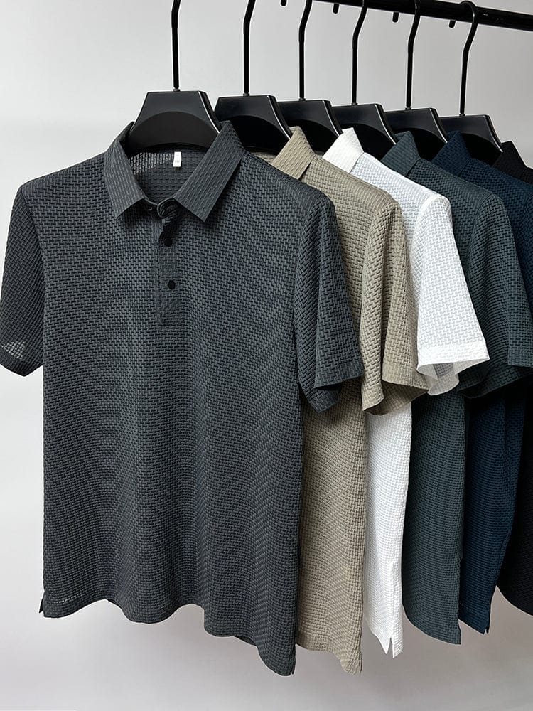 Image of Glen | Men's Textured Classic Fit Polo Shirt