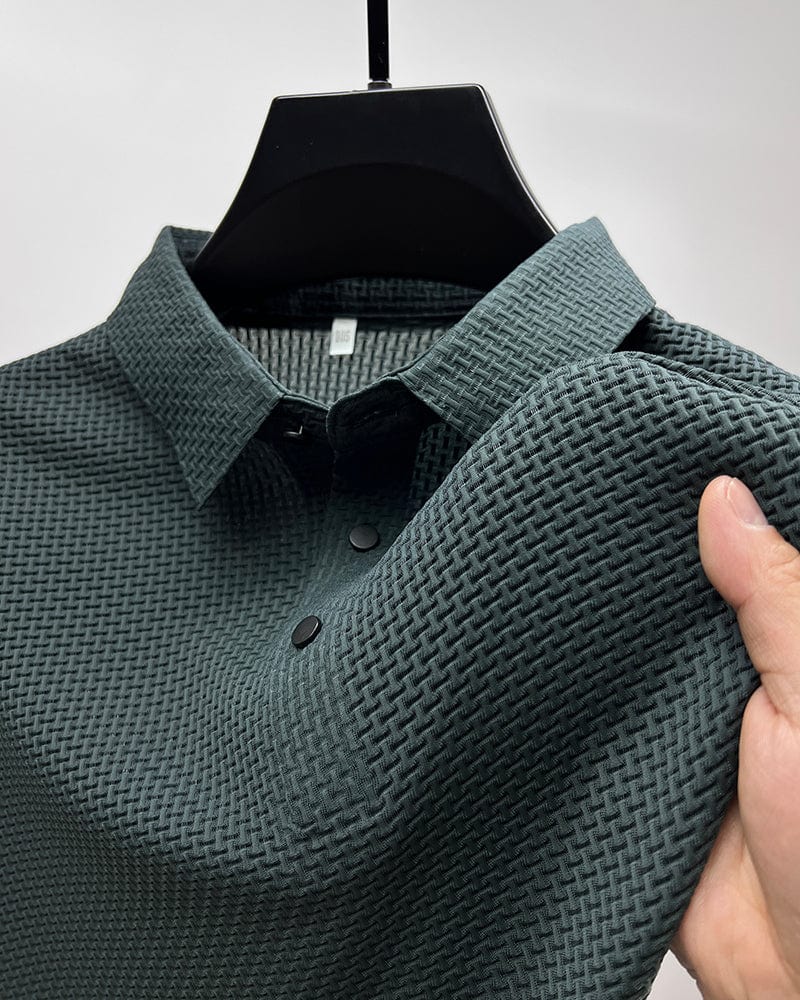 Image of Glen | Men's Textured Classic Fit Polo Shirt