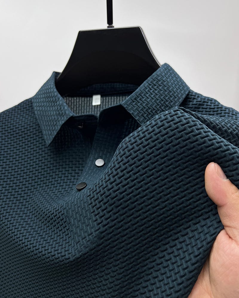 Image of Glen | Men's Textured Classic Fit Polo Shirt
