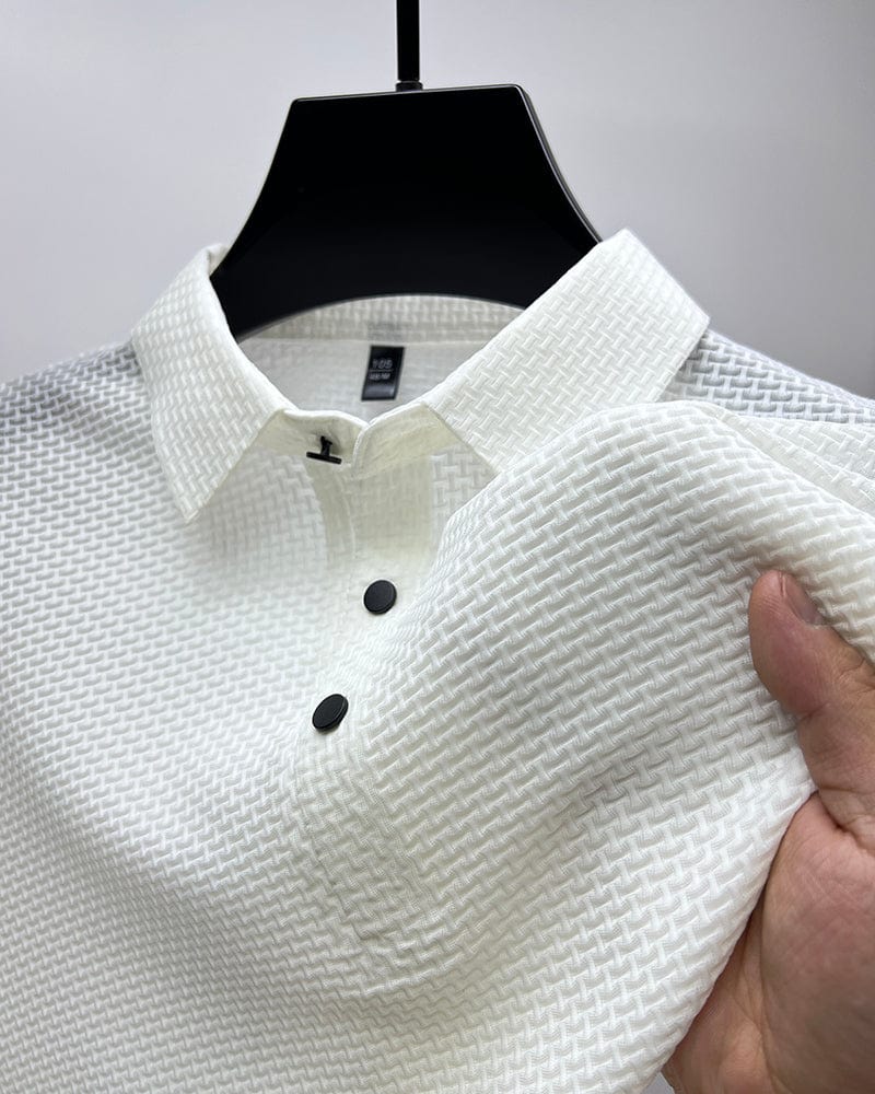 Image of Glen | Men's Textured Classic Fit Polo Shirt