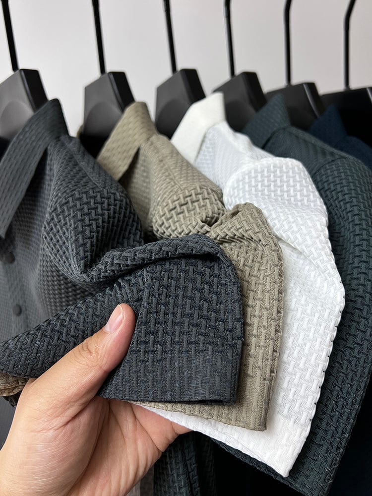 Image of Glen | Men's Textured Classic Fit Polo Shirt