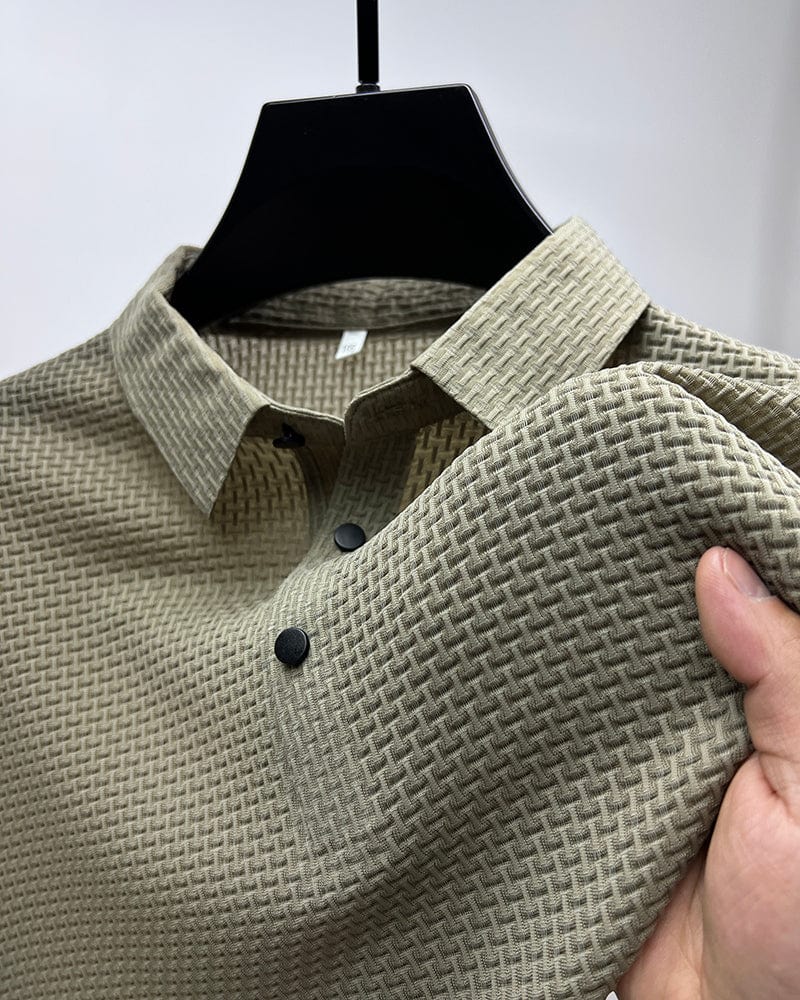 Image of Glen | Men's Textured Classic Fit Polo Shirt