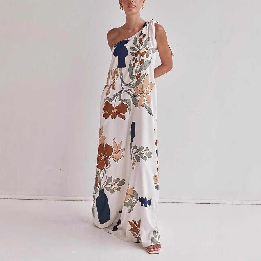 Image of Gloria | Women's One-Shoulder Maxi Dress