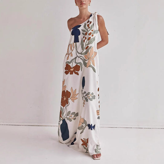Image of Gloria | Women's One-Shoulder Maxi Dress