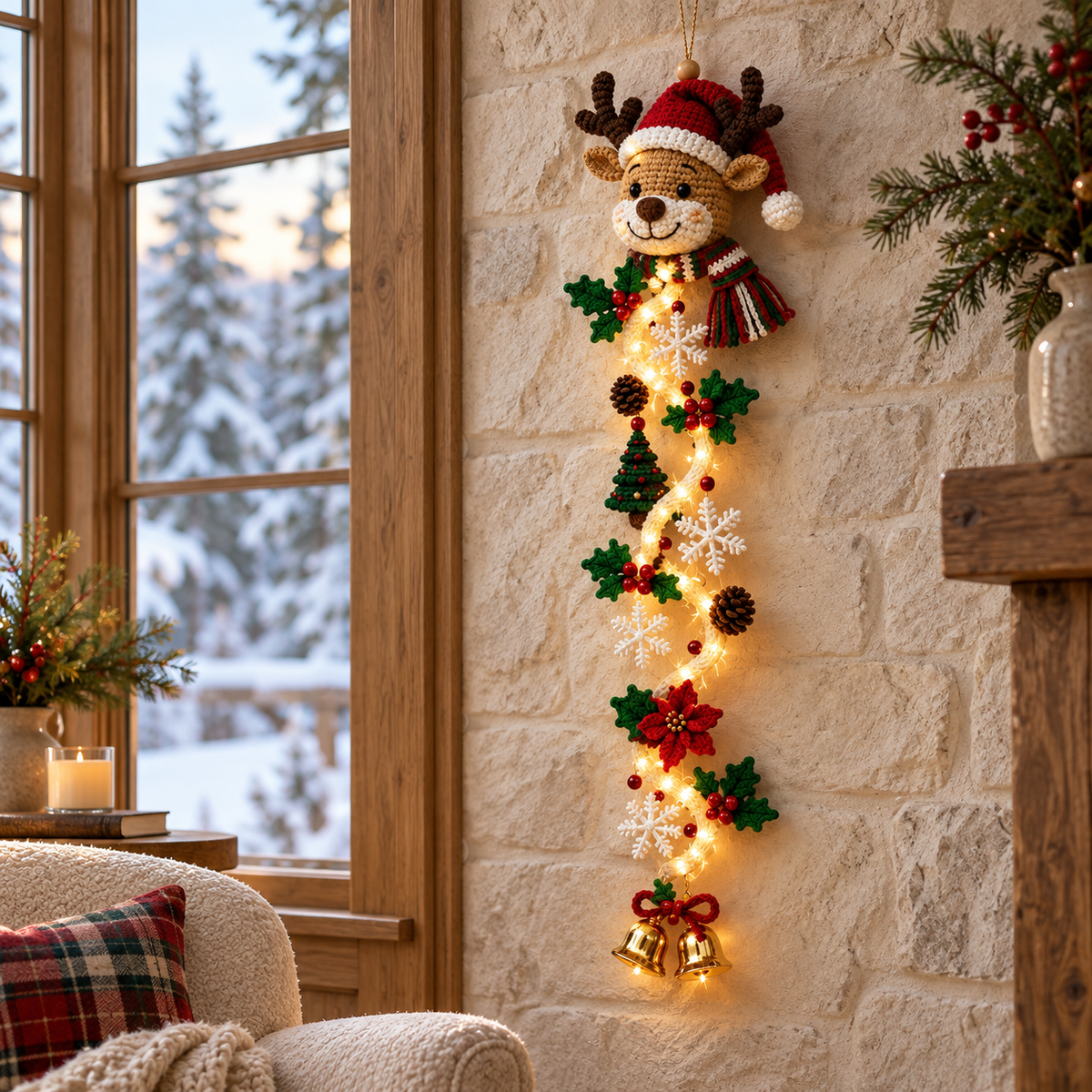 Glowing Christmas Door Hanger
