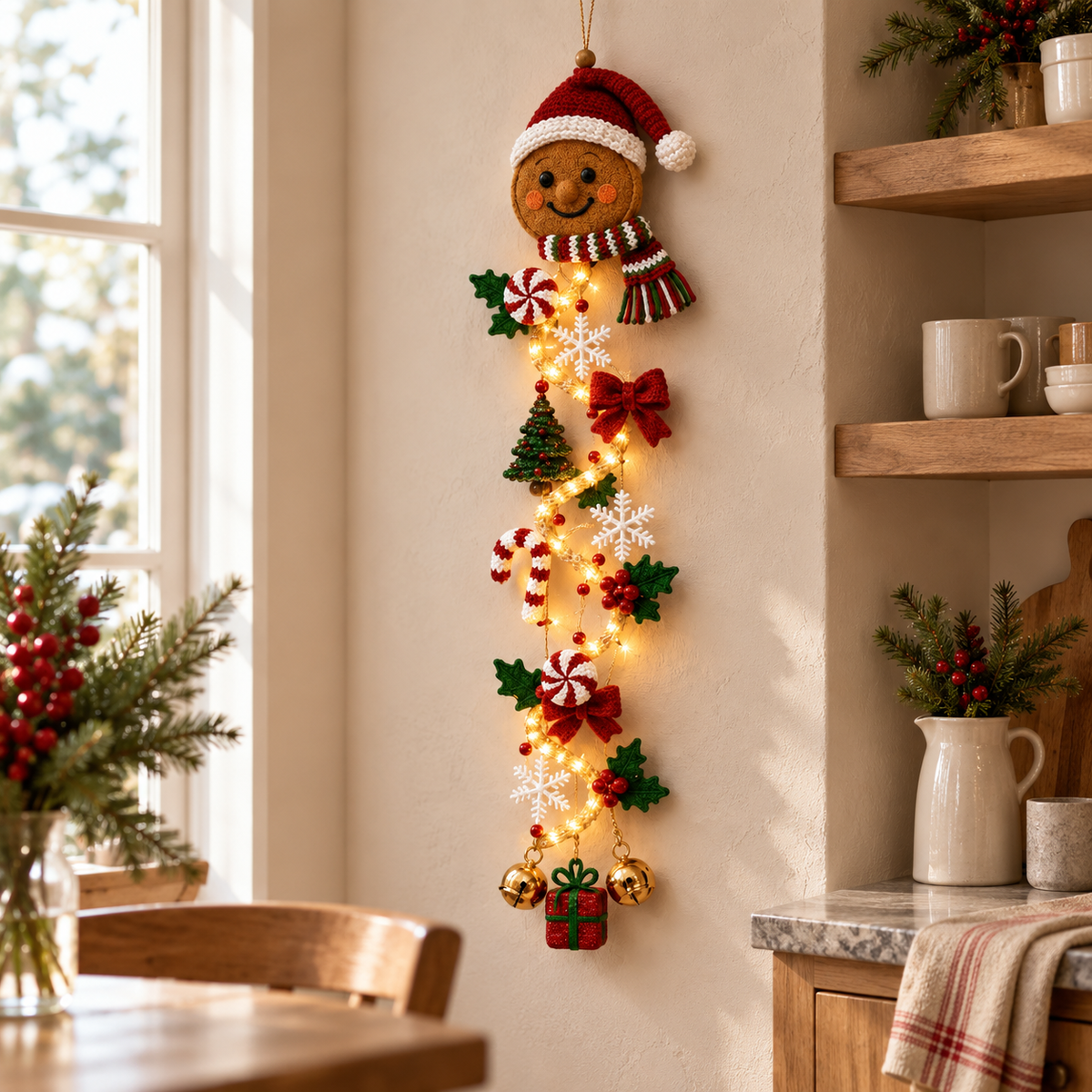 Glowing Christmas Door Hanger