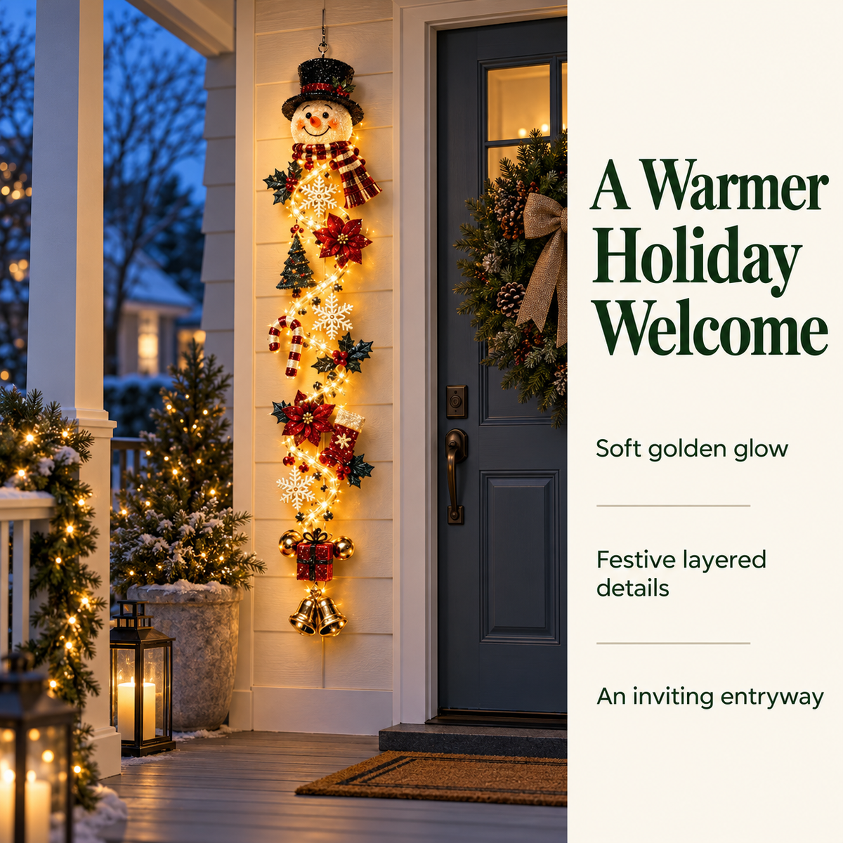 Glowing Christmas Door Hanger