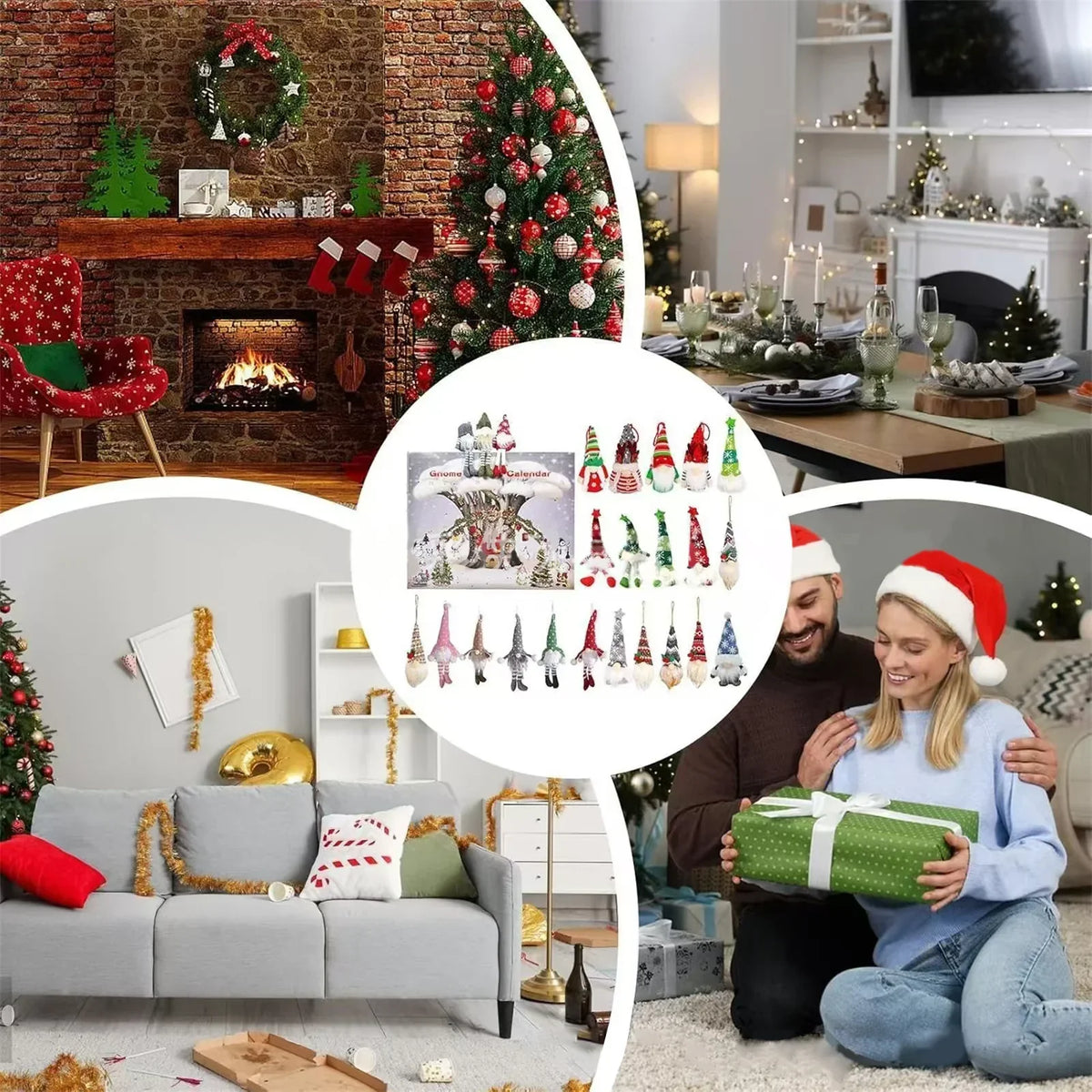 Gnome Advent Calendar - Festive Christmas Countdown with Charming Gnome Figurines