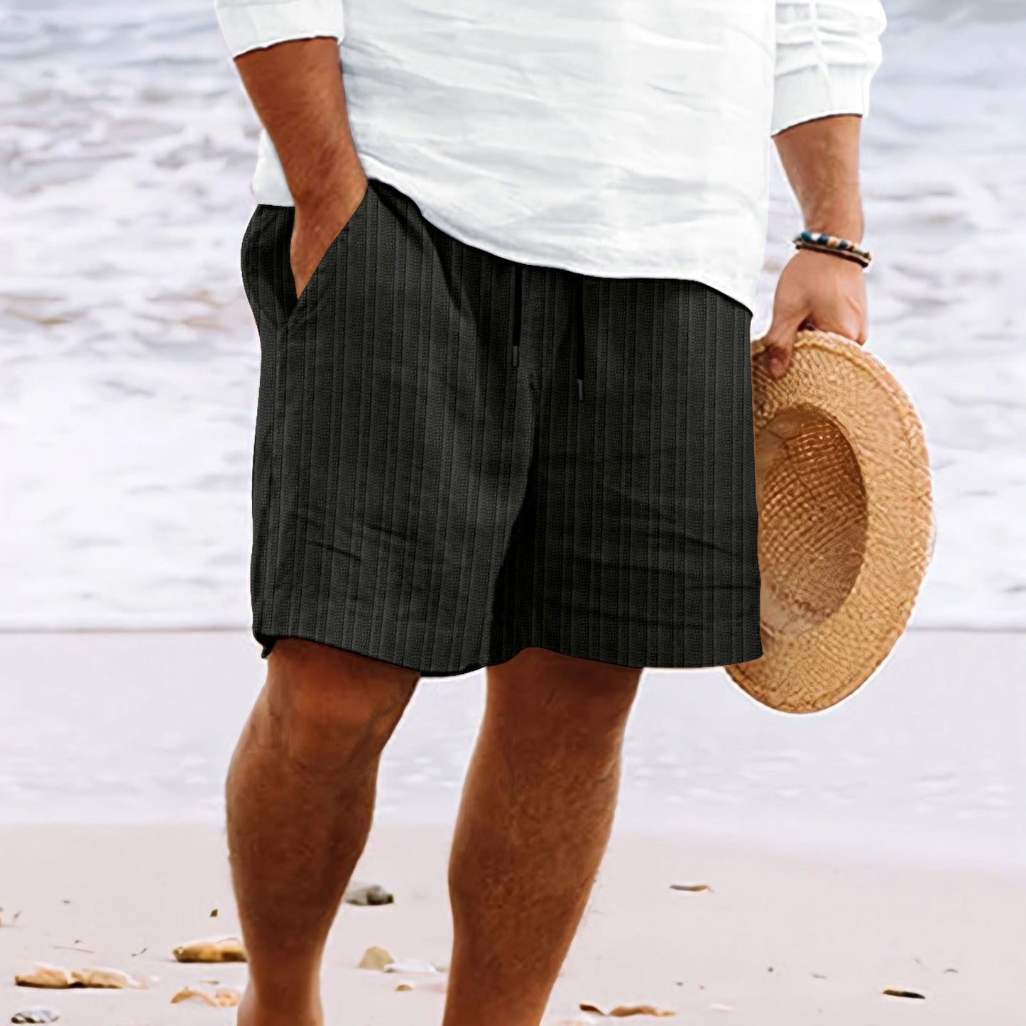 Image of Graham | Men's Drawstring Knit Relaxed Fit Shorts