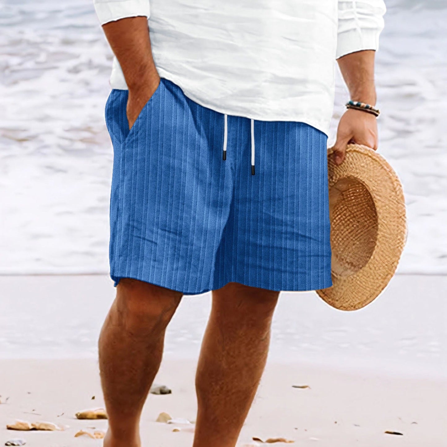 Image of Graham | Men's Drawstring Knit Relaxed Fit Shorts