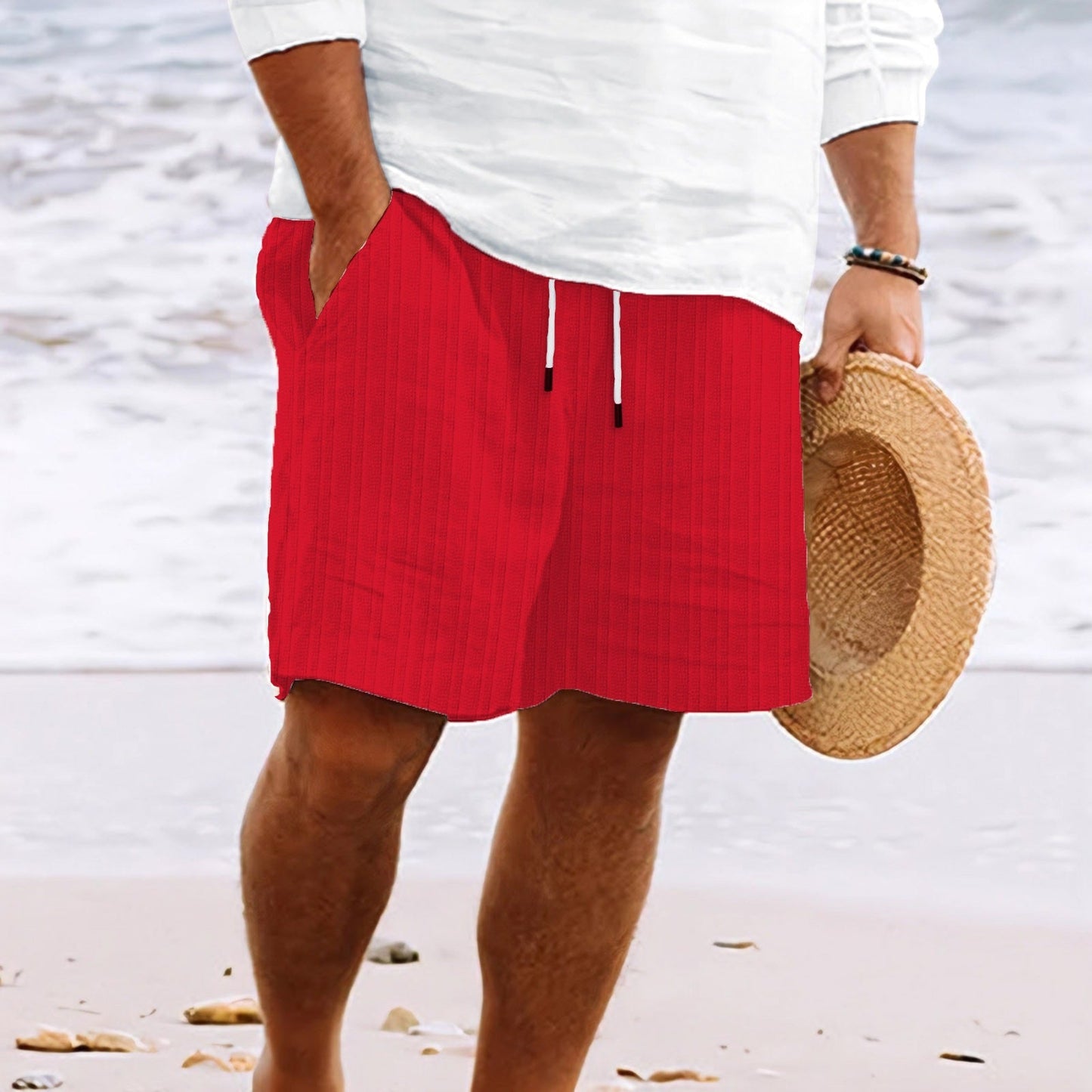 Image of Graham | Men's Drawstring Knit Relaxed Fit Shorts