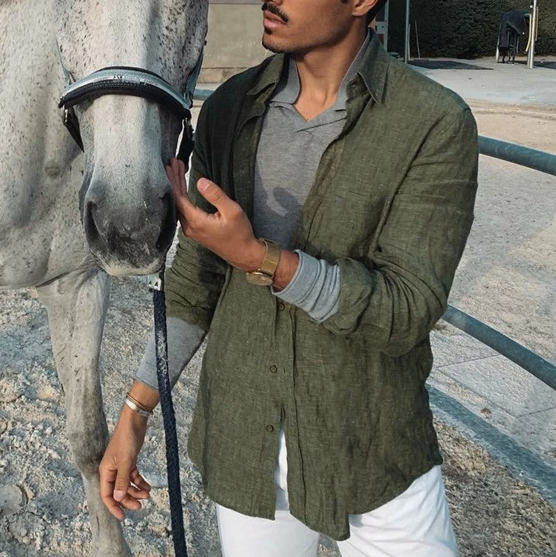 Image of Grover | Men's Button-Down Casual Shirt