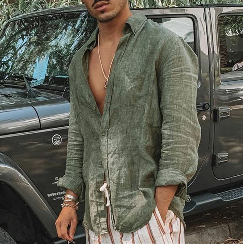 Image of Grover | Men's Button-Down Casual Shirt