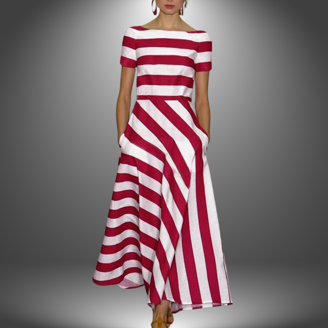 Image of Gwen | Women's Off-the-Shoulder A-Line Midi Dress