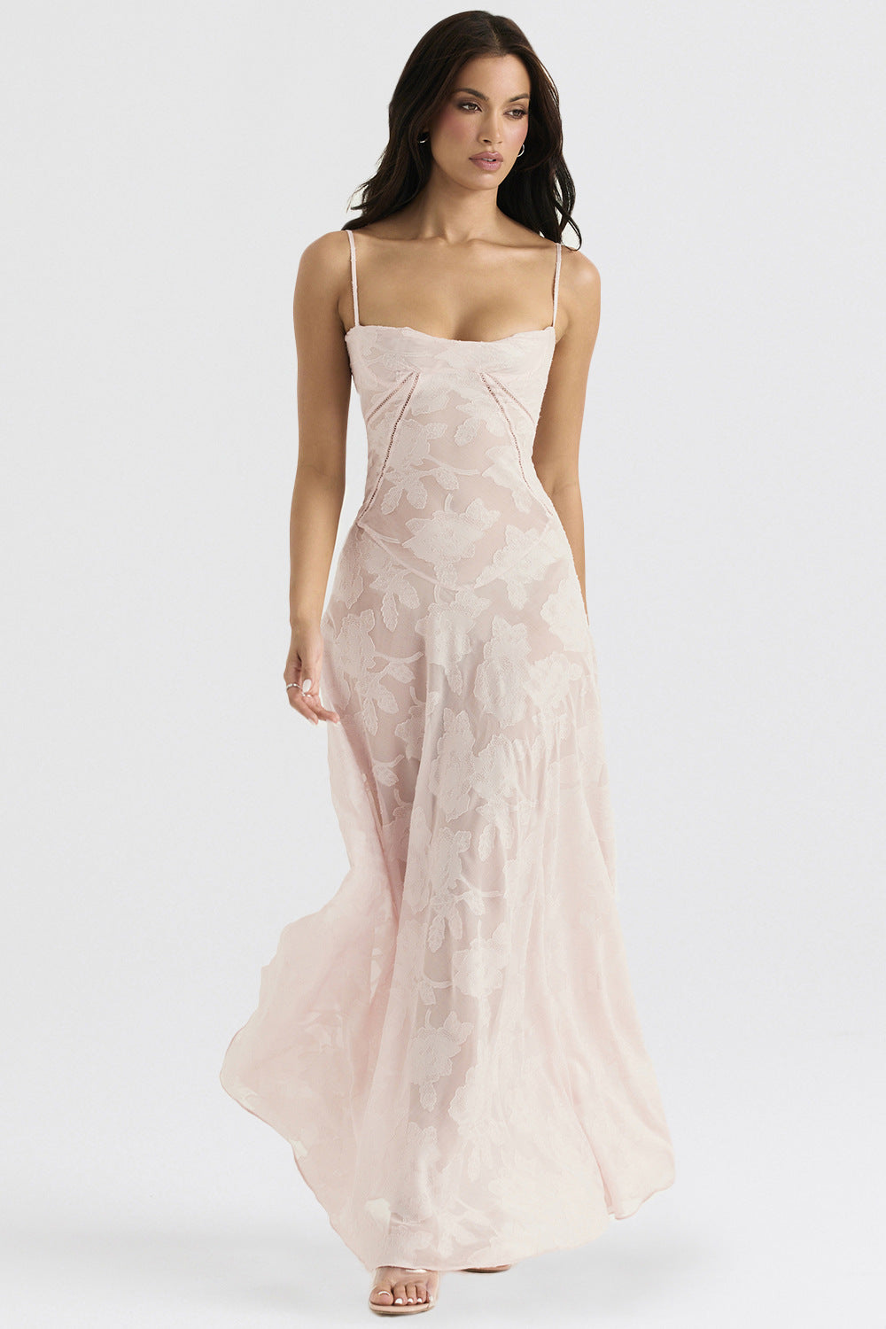 Image of Hailey | Women's Spaghetti Strap A-Line Maxi Dress