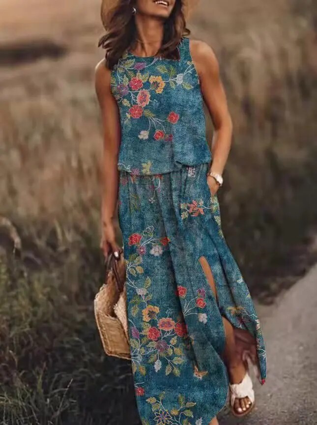 Image of Hallie | Women's Sleeveless Maxi Dress