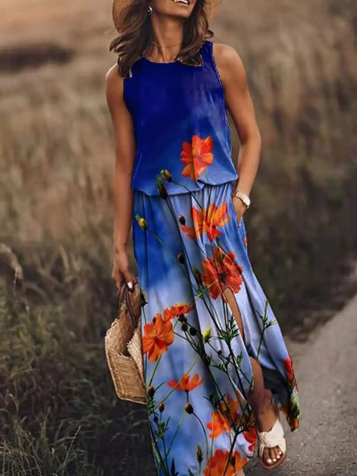 Image of Hallie | Women's Sleeveless Maxi Dress