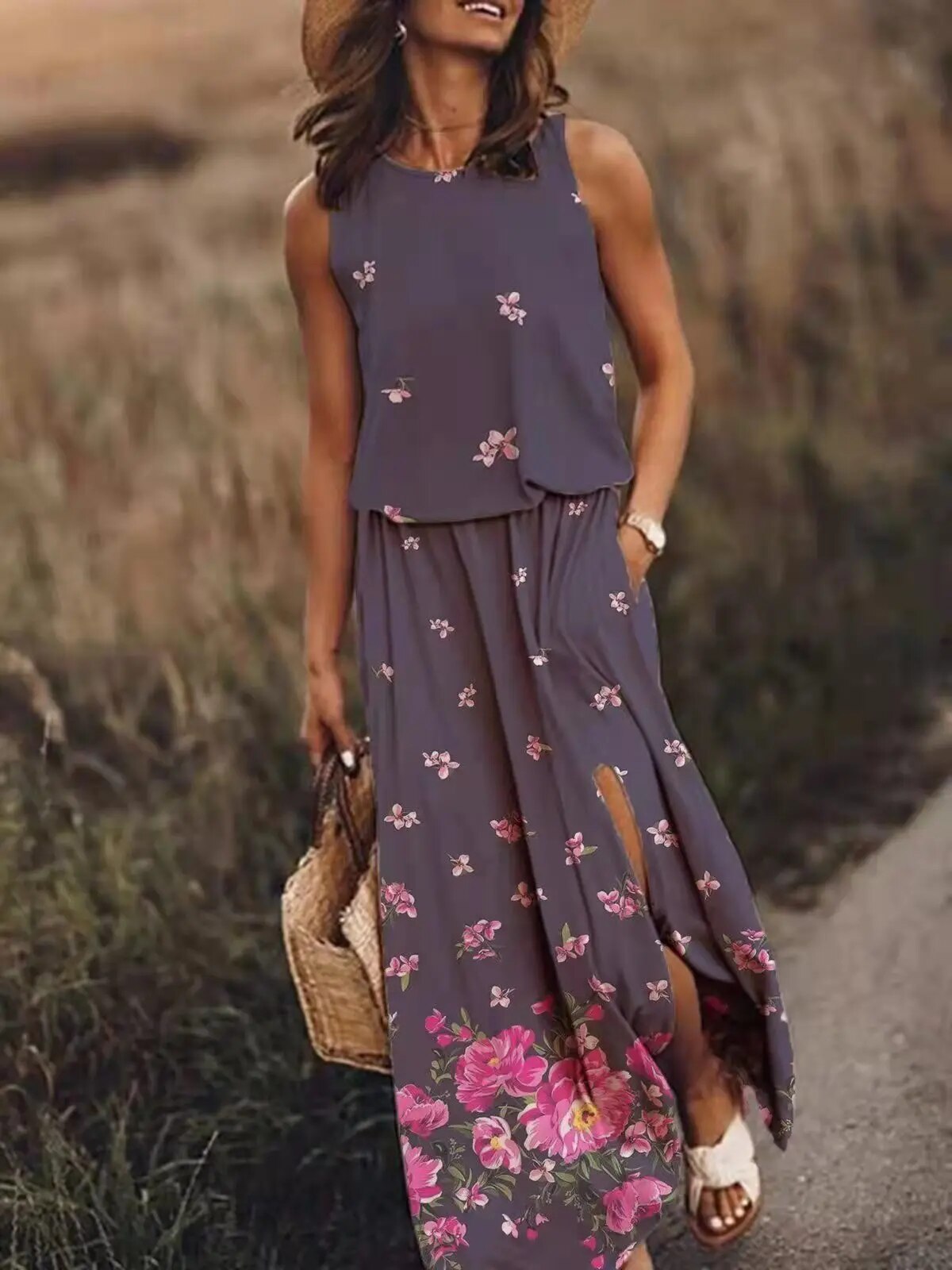 Image of Hallie | Women's Sleeveless Maxi Dress