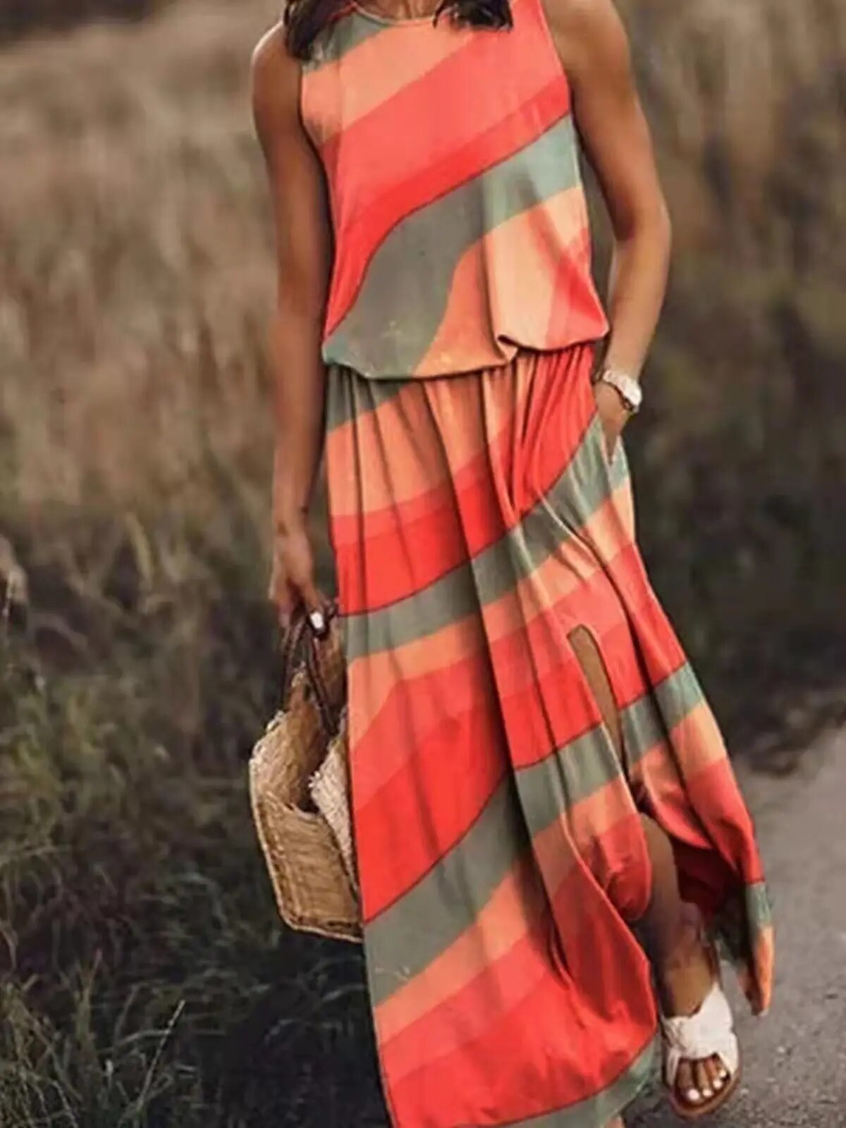 Image of Hallie | Women's Sleeveless Maxi Dress