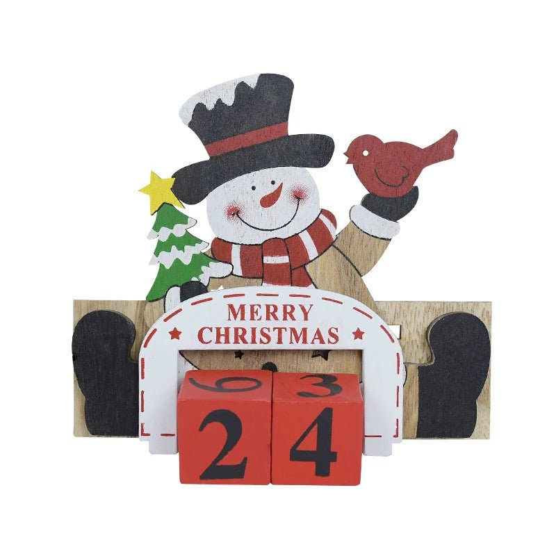 Hand-Painted Christmas Countdown Calendar – Festive Holiday Home Decor & New Year Countdown Gift