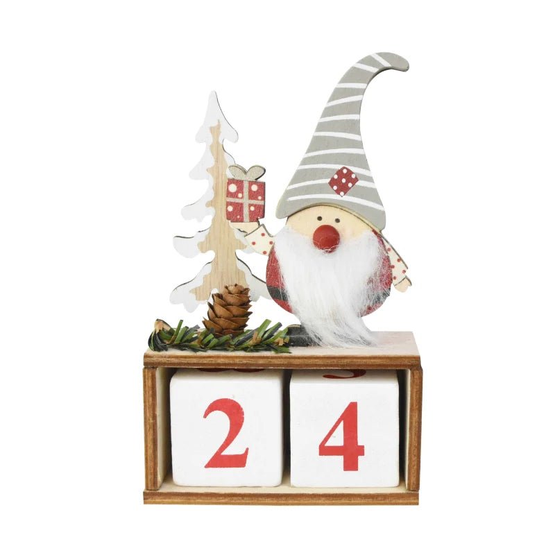 Hand-Painted Christmas Countdown Calendar – Festive Holiday Home Decor & New Year Countdown Gift