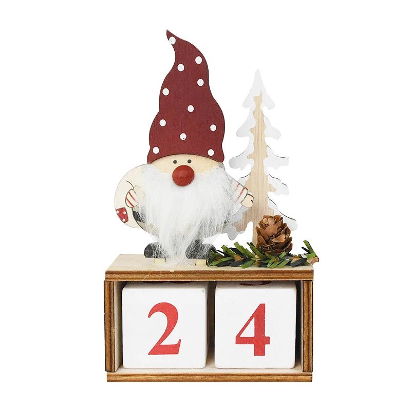 Hand-Painted Christmas Countdown Calendar – Festive Holiday Home Decor & New Year Countdown Gift