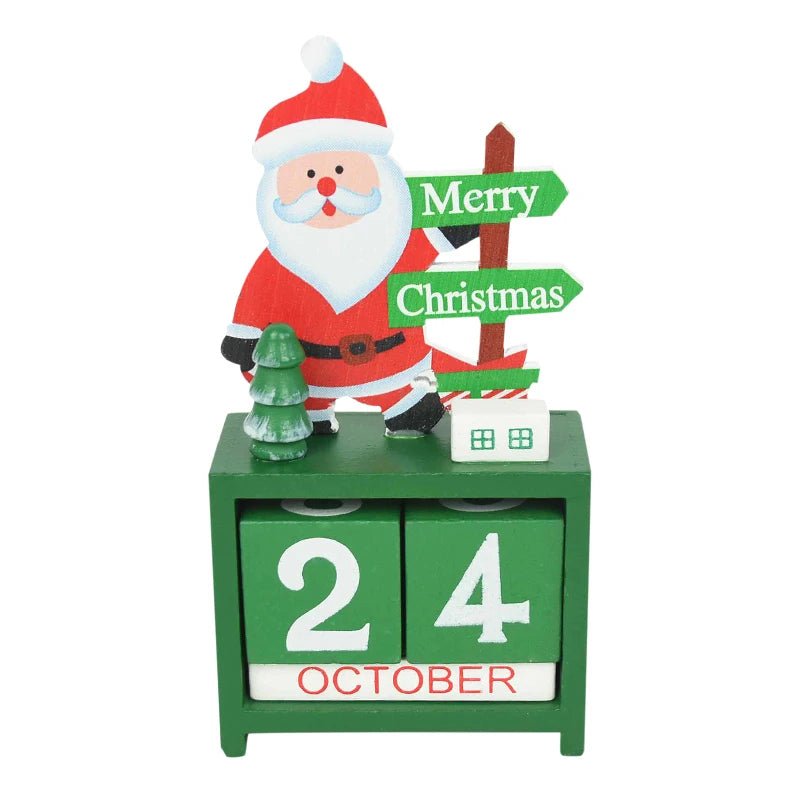 Hand-Painted Christmas Countdown Calendar – Festive Holiday Home Decor & New Year Countdown Gift