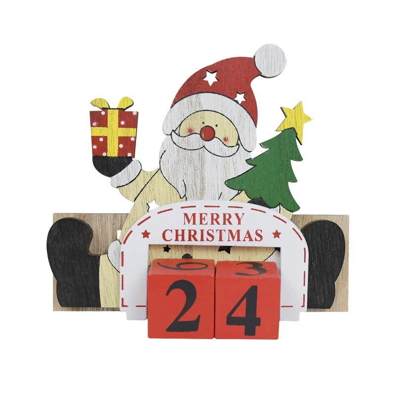 Hand-Painted Christmas Countdown Calendar – Festive Holiday Home Decor & New Year Countdown Gift