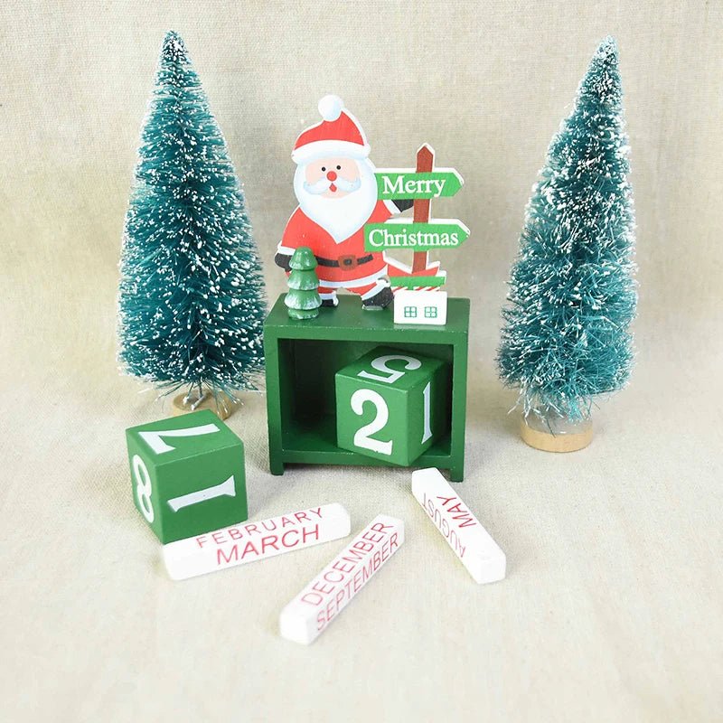 Hand-Painted Christmas Countdown Calendar – Festive Holiday Home Decor & New Year Countdown Gift