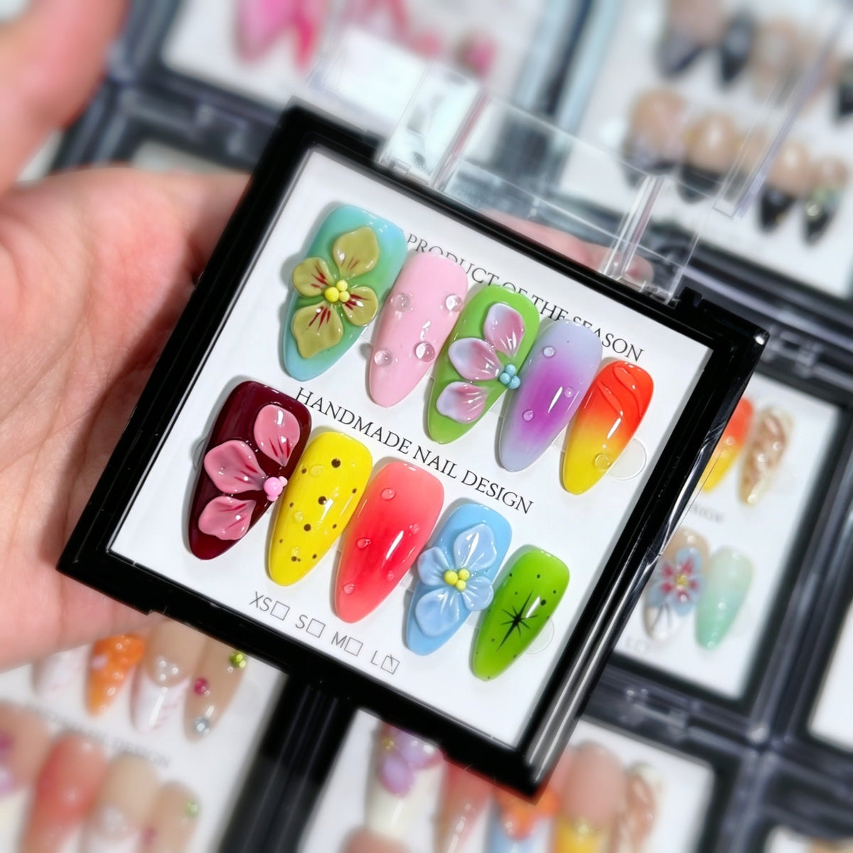 Handmade Floral Art Press-On Nails Set