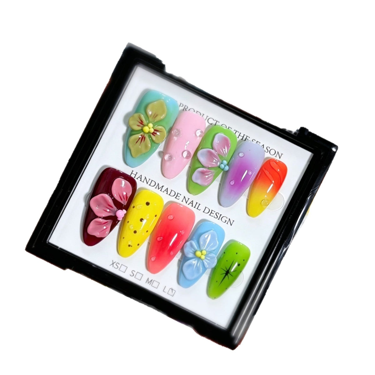 Handmade Floral Art Press-On Nails Set