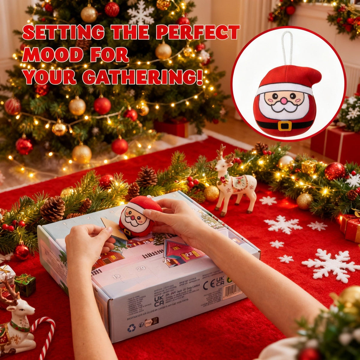 Hanging Plush Christmas Tree Ornament Advent Calendar with 24 Characters
