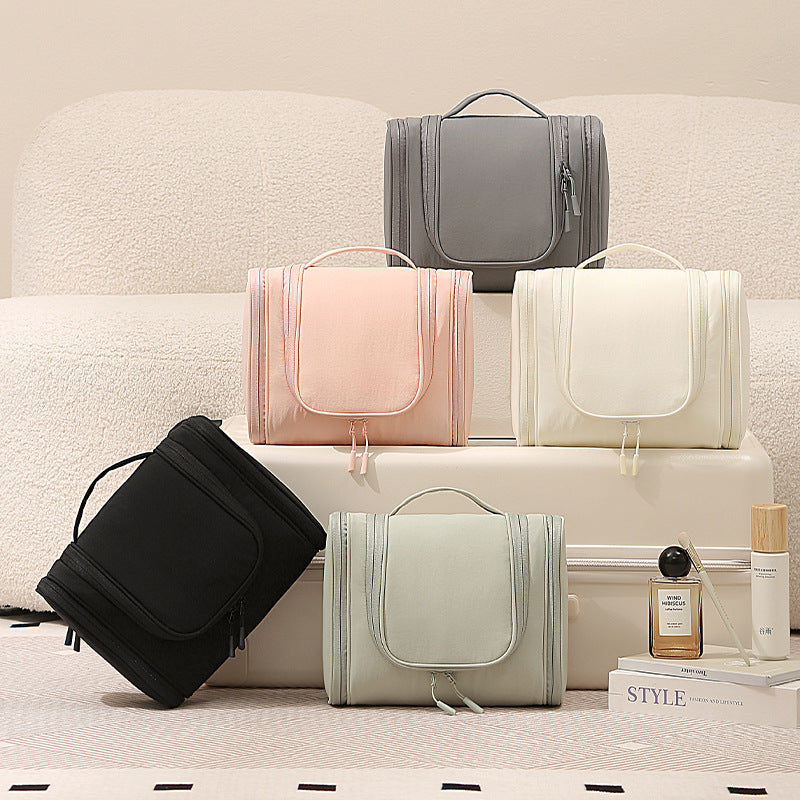 Hanging Travel Toiletry Organiser Bag with Multiple Compartments and Hook