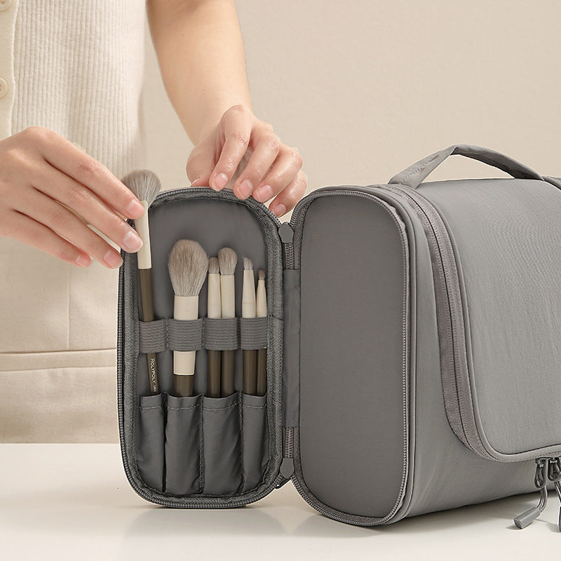 Hanging Travel Toiletry Organiser Bag with Multiple Compartments and Hook