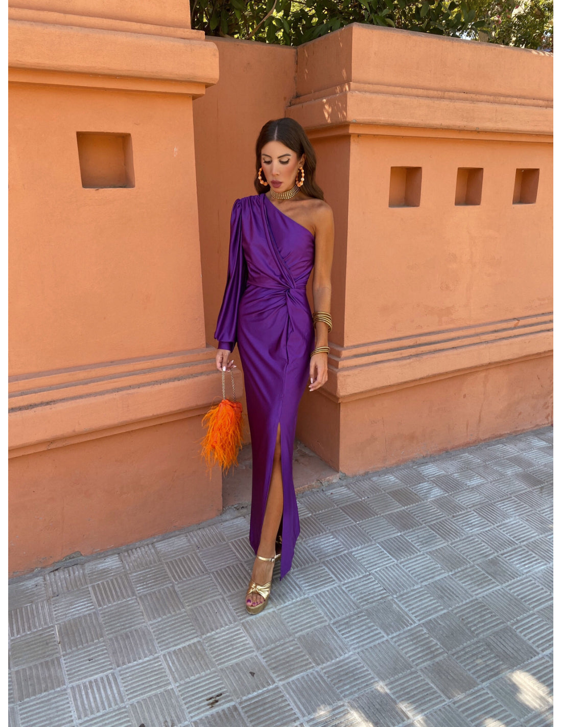 Image of Hannah | Women's One Shoulder Midi Dress