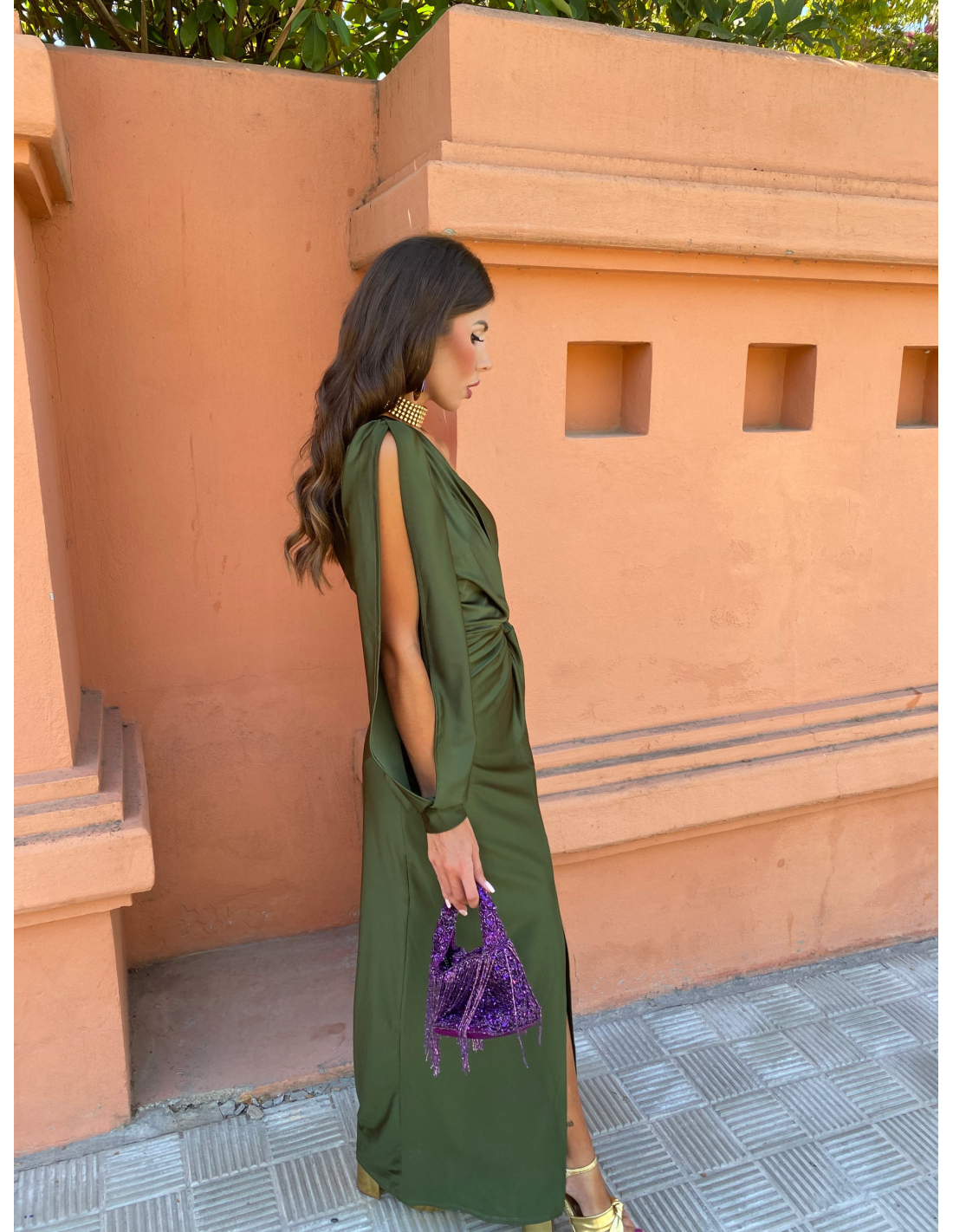 Image of Hannah | Women's One Shoulder Midi Dress