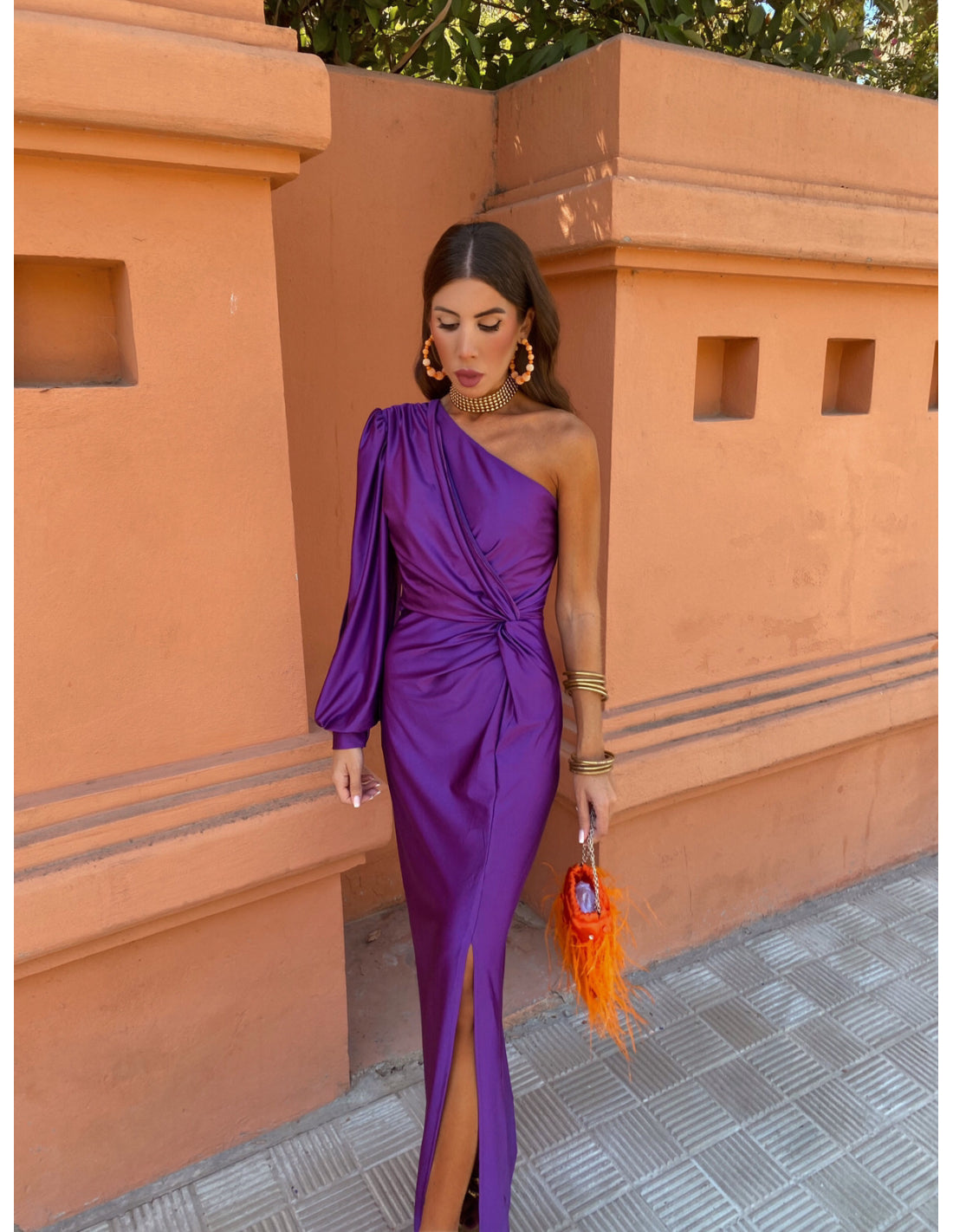 Image of Hannah | Women's One Shoulder Midi Dress