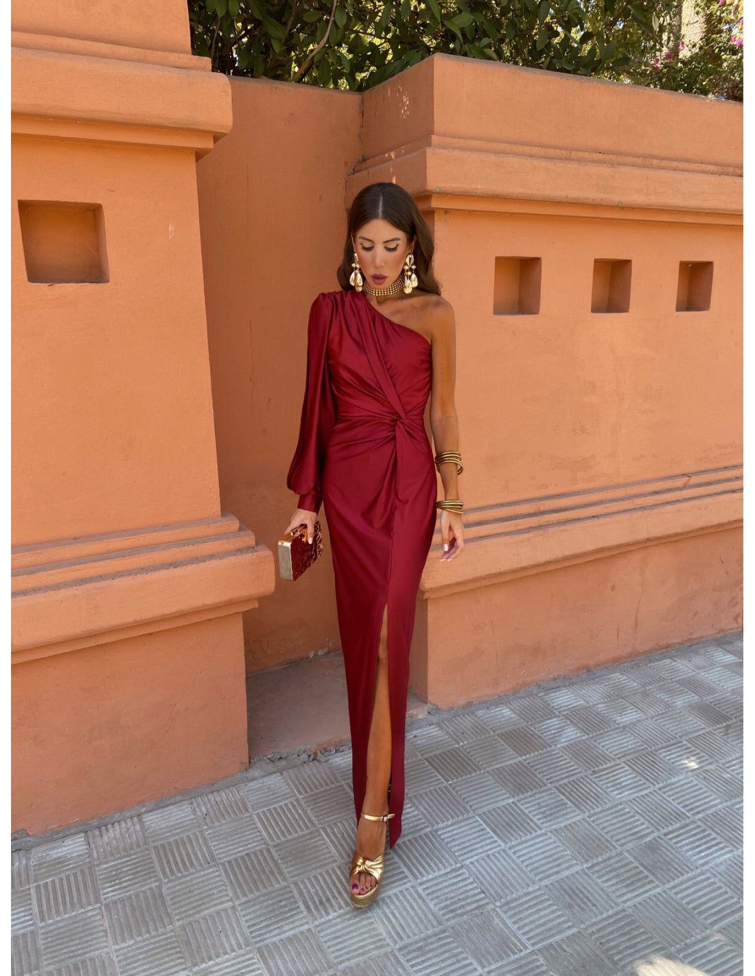 Image of Hannah | Women's One Shoulder Midi Dress