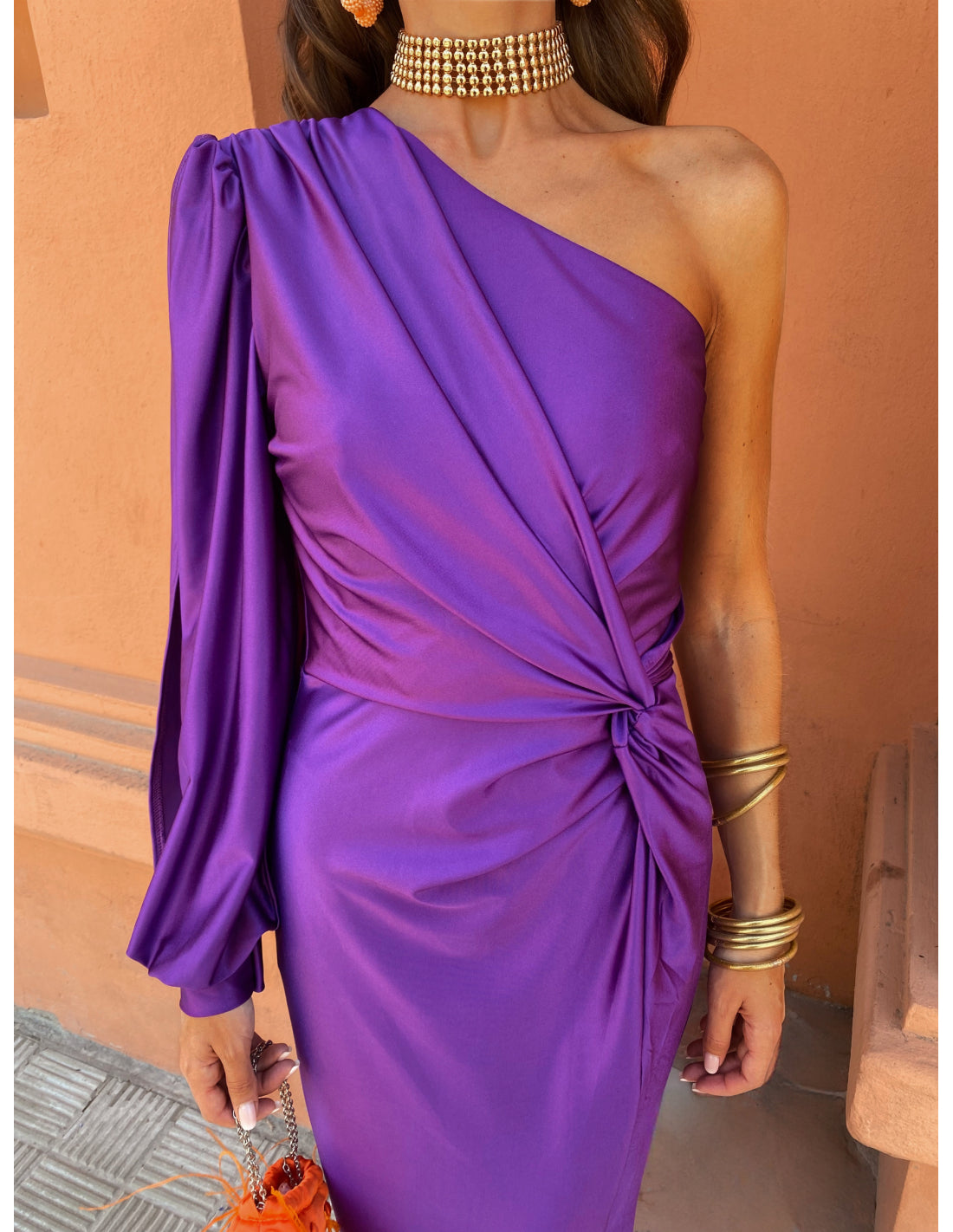 Image of Hannah | Women's One Shoulder Midi Dress
